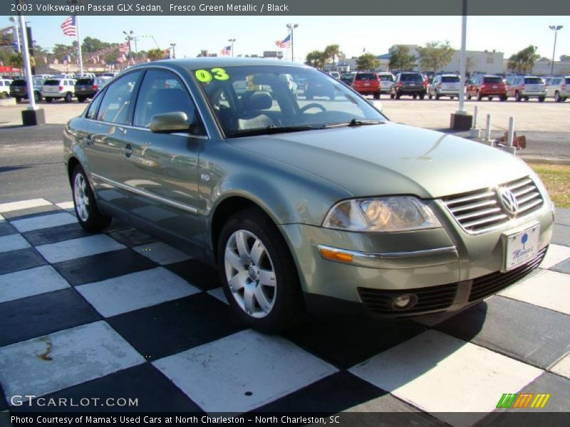 Fresco Green Metallic / Black 2003 Volkswagen Passat GLX Sedan