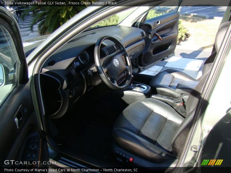 Fresco Green Metallic / Black 2003 Volkswagen Passat GLX Sedan