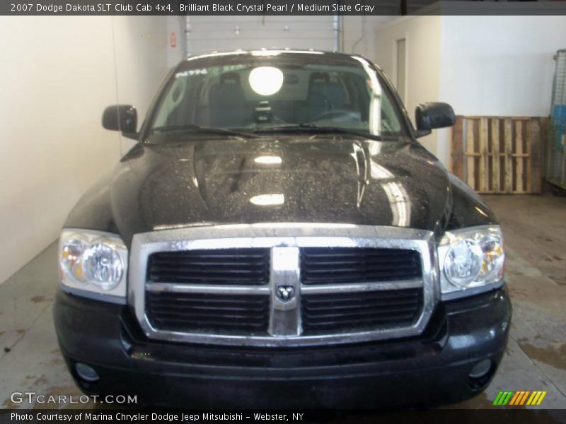 Brilliant Black Crystal Pearl / Medium Slate Gray 2007 Dodge Dakota SLT Club Cab 4x4