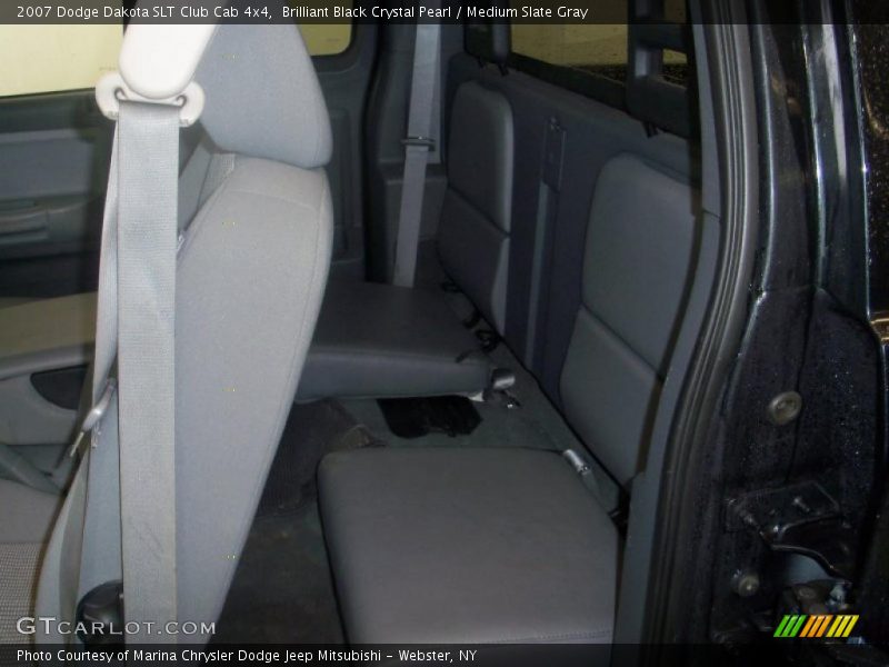 Brilliant Black Crystal Pearl / Medium Slate Gray 2007 Dodge Dakota SLT Club Cab 4x4