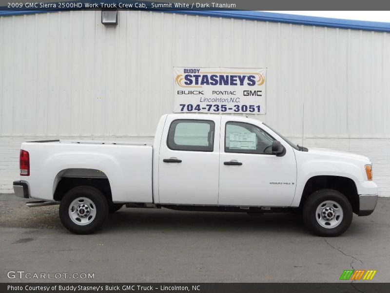 Summit White / Dark Titanium 2009 GMC Sierra 2500HD Work Truck Crew Cab