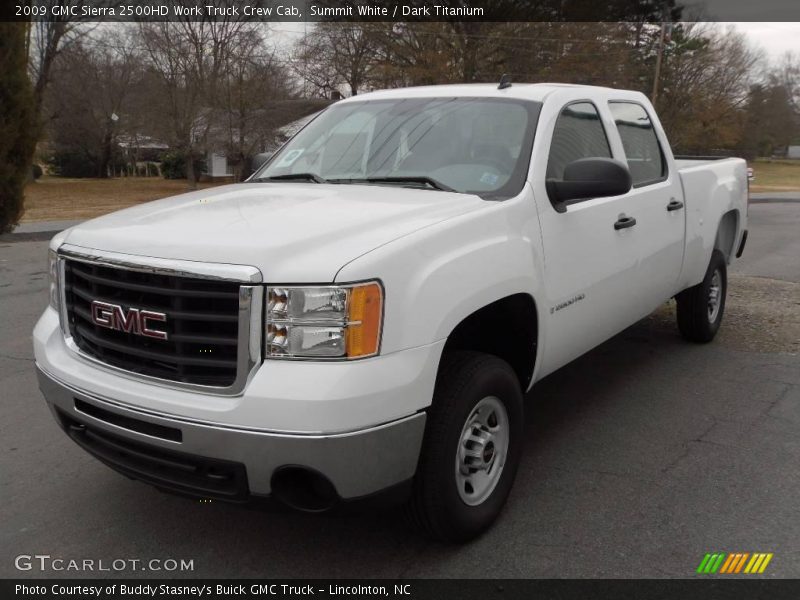 Summit White / Dark Titanium 2009 GMC Sierra 2500HD Work Truck Crew Cab