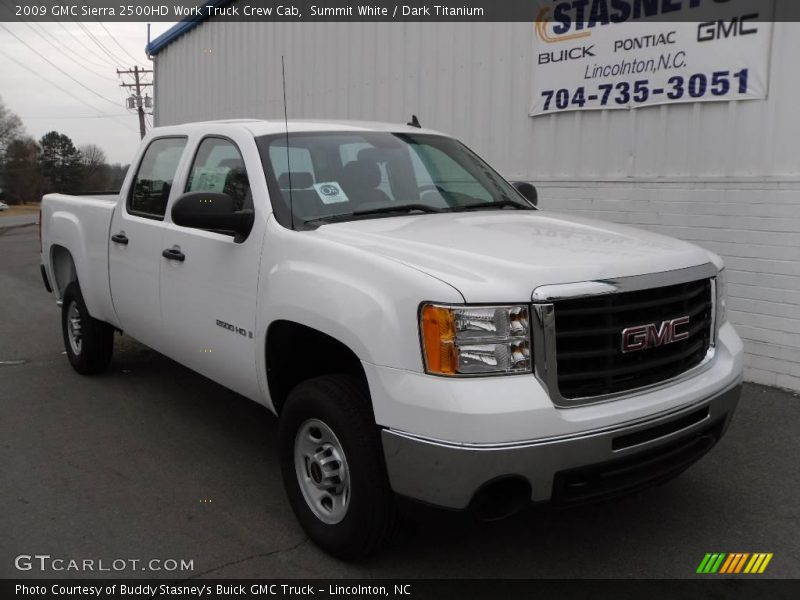 Summit White / Dark Titanium 2009 GMC Sierra 2500HD Work Truck Crew Cab