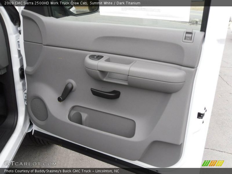 Summit White / Dark Titanium 2009 GMC Sierra 2500HD Work Truck Crew Cab