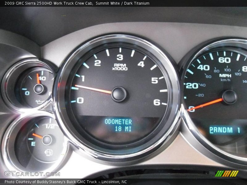 Summit White / Dark Titanium 2009 GMC Sierra 2500HD Work Truck Crew Cab