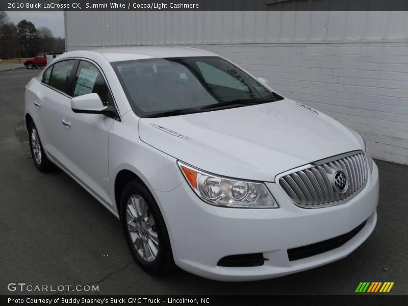 Summit White / Cocoa/Light Cashmere 2010 Buick LaCrosse CX