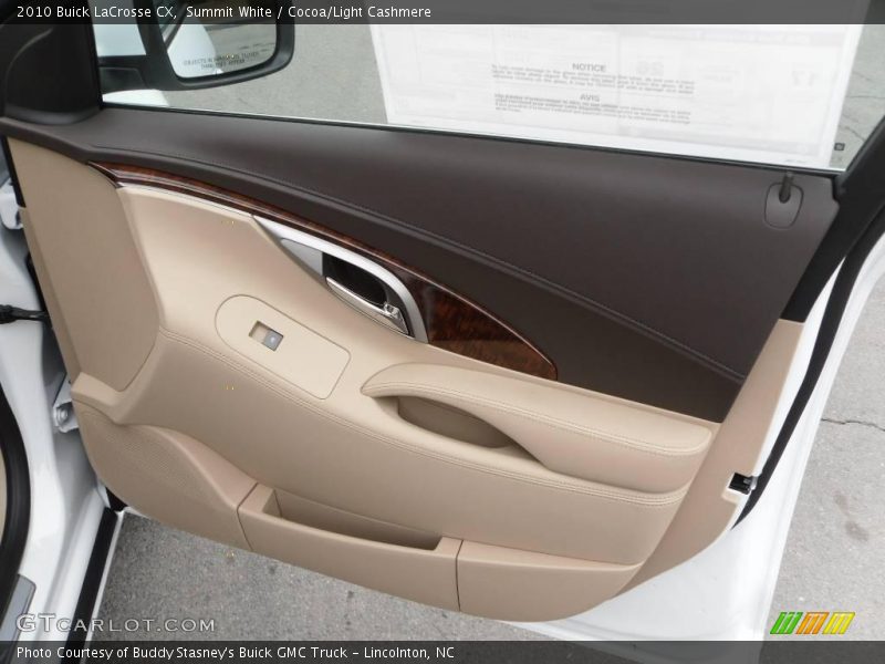 Summit White / Cocoa/Light Cashmere 2010 Buick LaCrosse CX