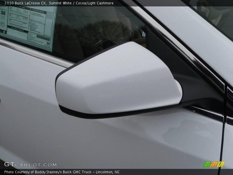 Summit White / Cocoa/Light Cashmere 2010 Buick LaCrosse CX