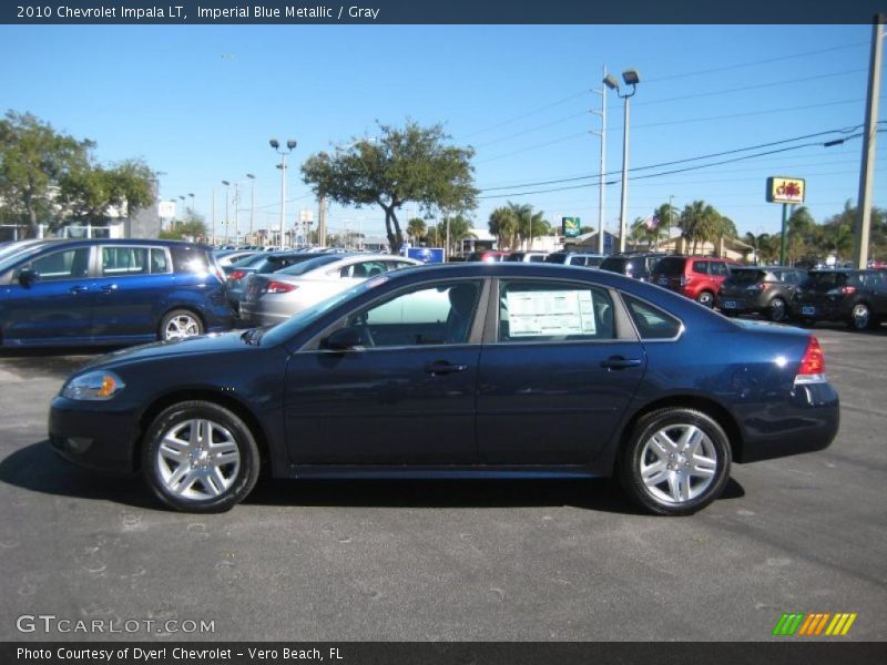 Imperial Blue Metallic / Gray 2010 Chevrolet Impala LT