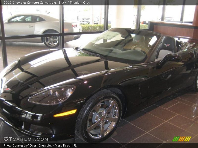 Black / Titanium Gray 2010 Chevrolet Corvette Convertible