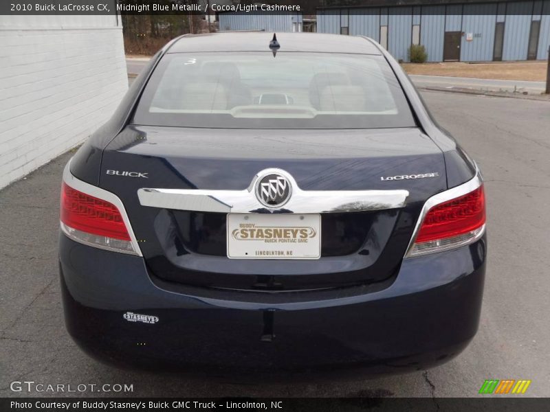 Midnight Blue Metallic / Cocoa/Light Cashmere 2010 Buick LaCrosse CX