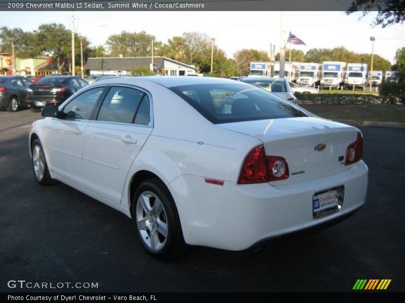 Summit White / Cocoa/Cashmere 2009 Chevrolet Malibu LS Sedan