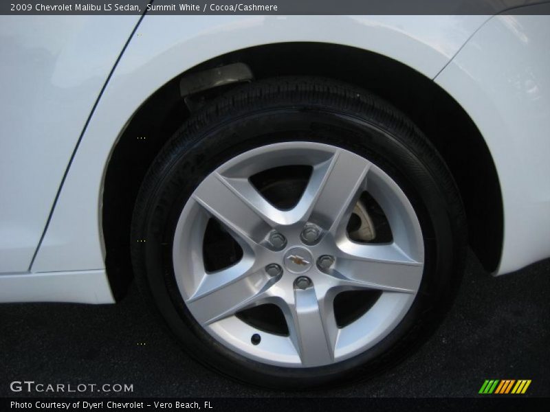 Summit White / Cocoa/Cashmere 2009 Chevrolet Malibu LS Sedan