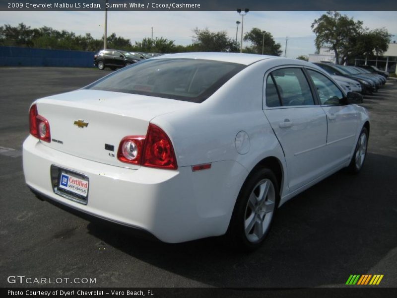 Summit White / Cocoa/Cashmere 2009 Chevrolet Malibu LS Sedan