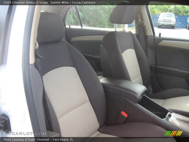 Summit White / Cocoa/Cashmere 2009 Chevrolet Malibu LS Sedan
