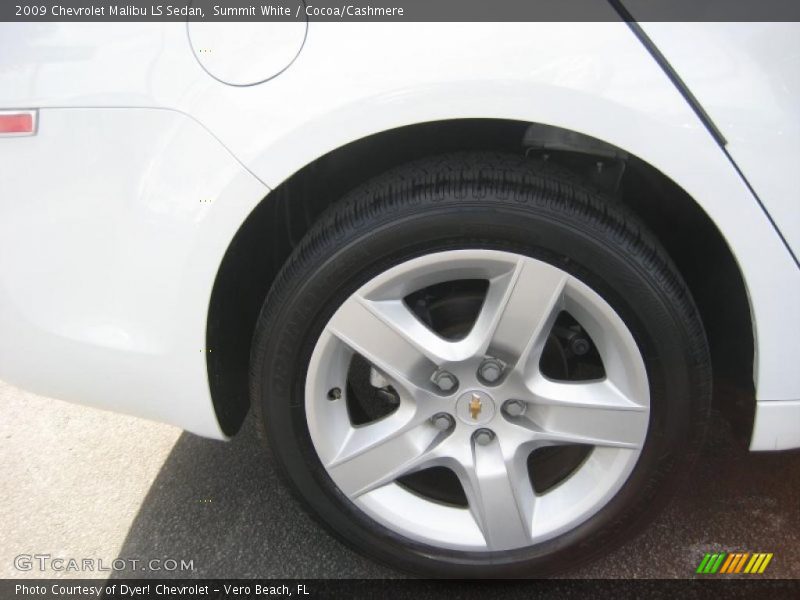 Summit White / Cocoa/Cashmere 2009 Chevrolet Malibu LS Sedan