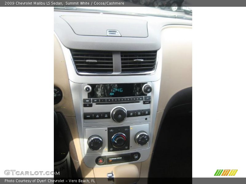 Summit White / Cocoa/Cashmere 2009 Chevrolet Malibu LS Sedan
