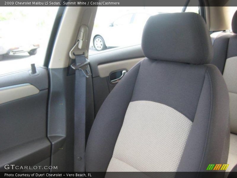 Summit White / Cocoa/Cashmere 2009 Chevrolet Malibu LS Sedan