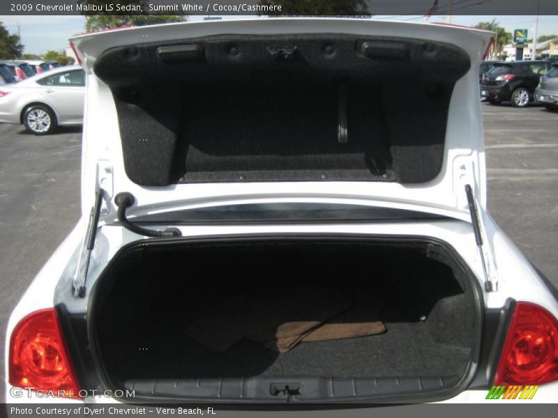 Summit White / Cocoa/Cashmere 2009 Chevrolet Malibu LS Sedan
