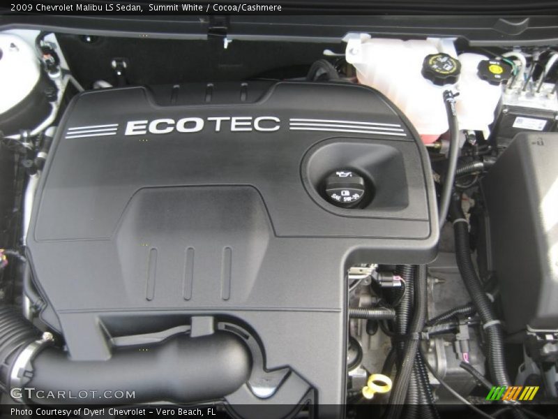 Summit White / Cocoa/Cashmere 2009 Chevrolet Malibu LS Sedan