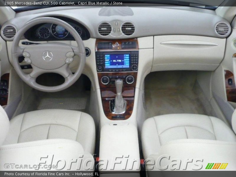 Capri Blue Metallic / Stone 2005 Mercedes-Benz CLK 500 Cabriolet