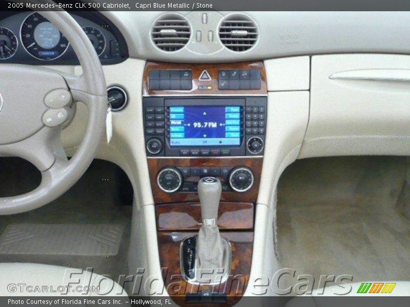 Capri Blue Metallic / Stone 2005 Mercedes-Benz CLK 500 Cabriolet