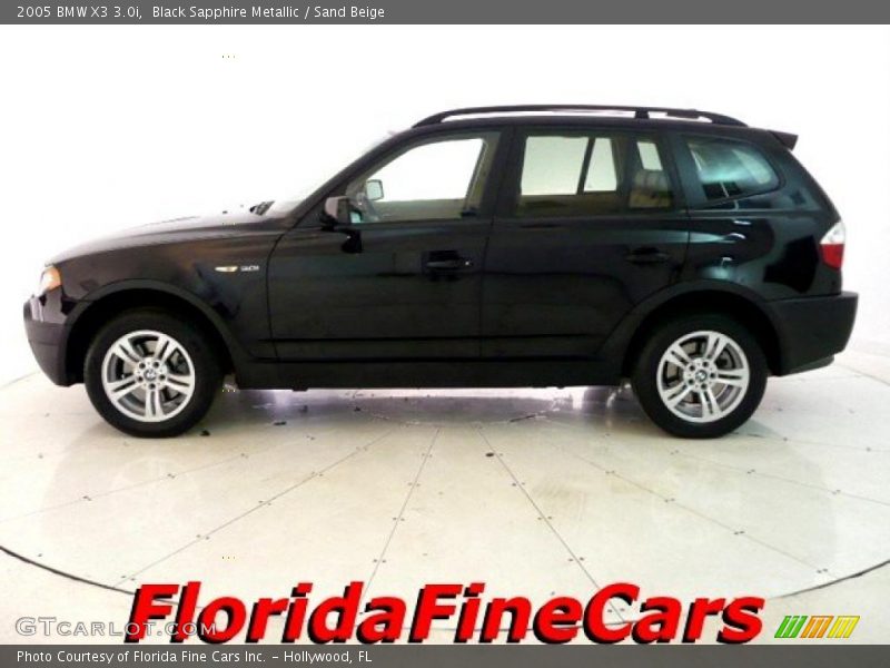 Black Sapphire Metallic / Sand Beige 2005 BMW X3 3.0i