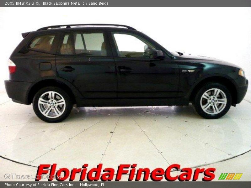 Black Sapphire Metallic / Sand Beige 2005 BMW X3 3.0i