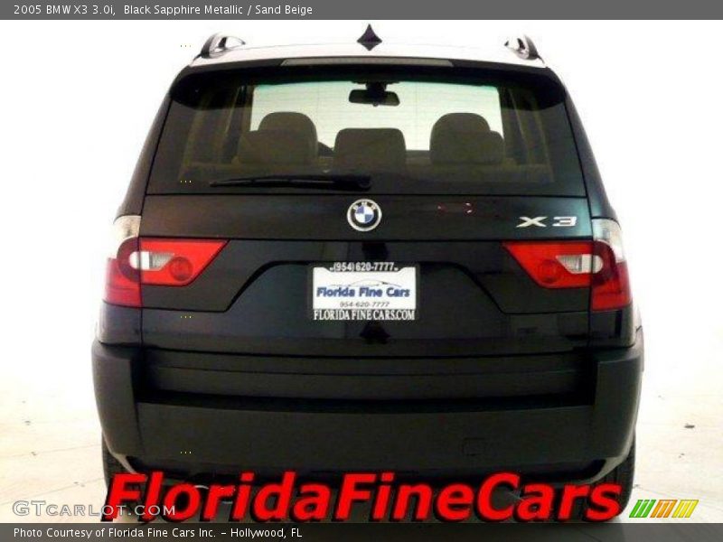 Black Sapphire Metallic / Sand Beige 2005 BMW X3 3.0i