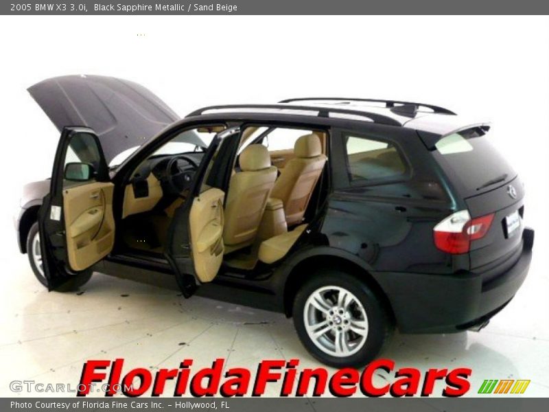 Black Sapphire Metallic / Sand Beige 2005 BMW X3 3.0i