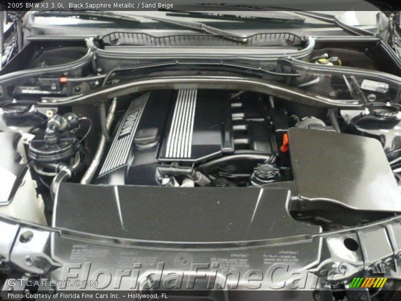 Black Sapphire Metallic / Sand Beige 2005 BMW X3 3.0i