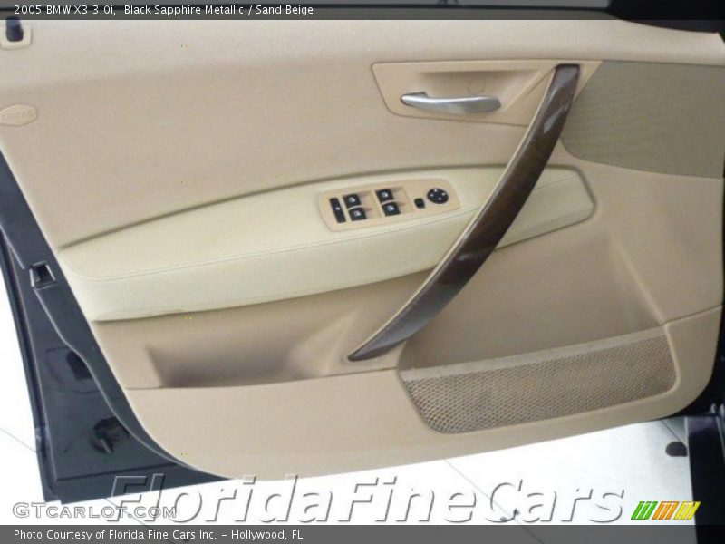 Black Sapphire Metallic / Sand Beige 2005 BMW X3 3.0i