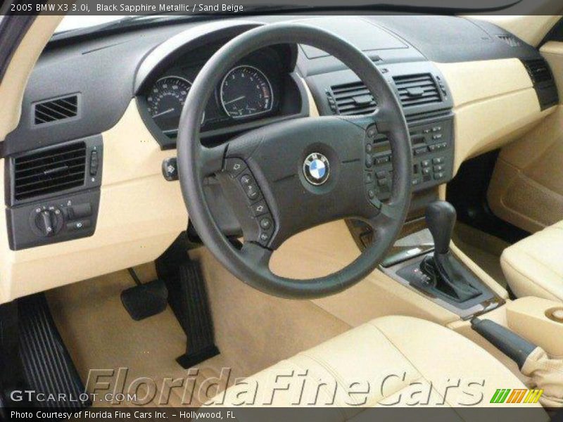 Black Sapphire Metallic / Sand Beige 2005 BMW X3 3.0i