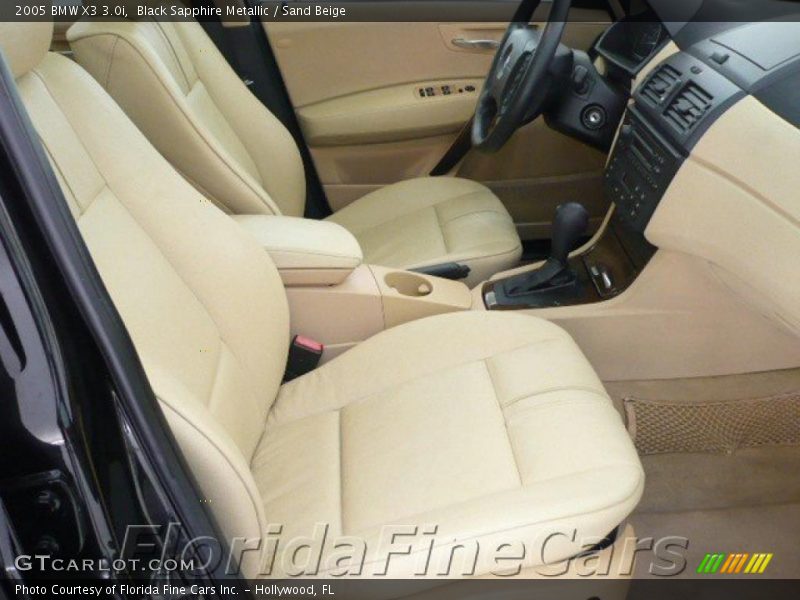Black Sapphire Metallic / Sand Beige 2005 BMW X3 3.0i
