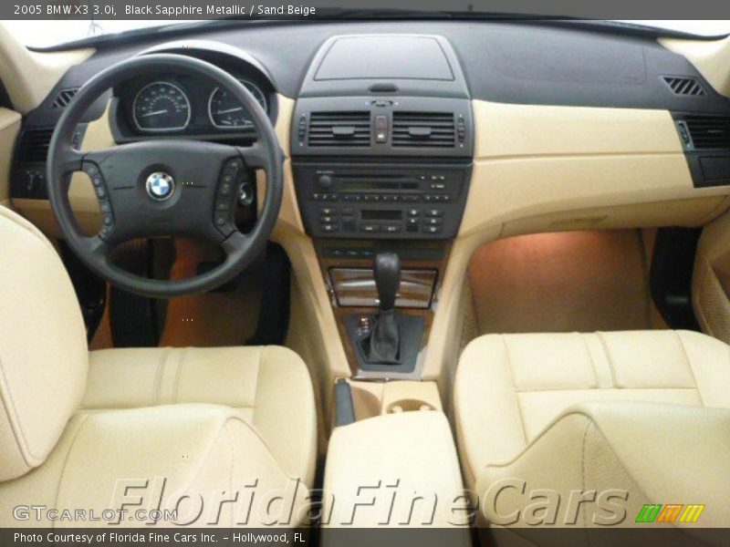 Black Sapphire Metallic / Sand Beige 2005 BMW X3 3.0i