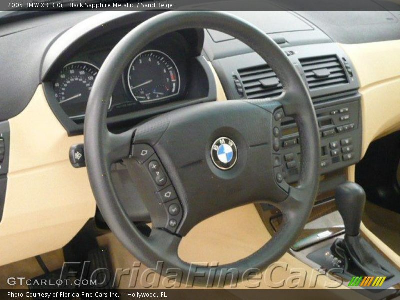 Black Sapphire Metallic / Sand Beige 2005 BMW X3 3.0i