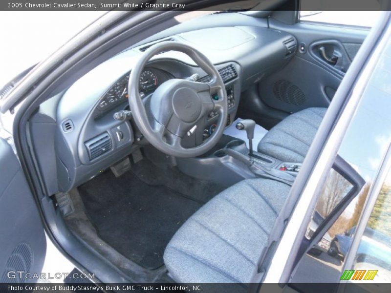 Summit White / Graphite Gray 2005 Chevrolet Cavalier Sedan