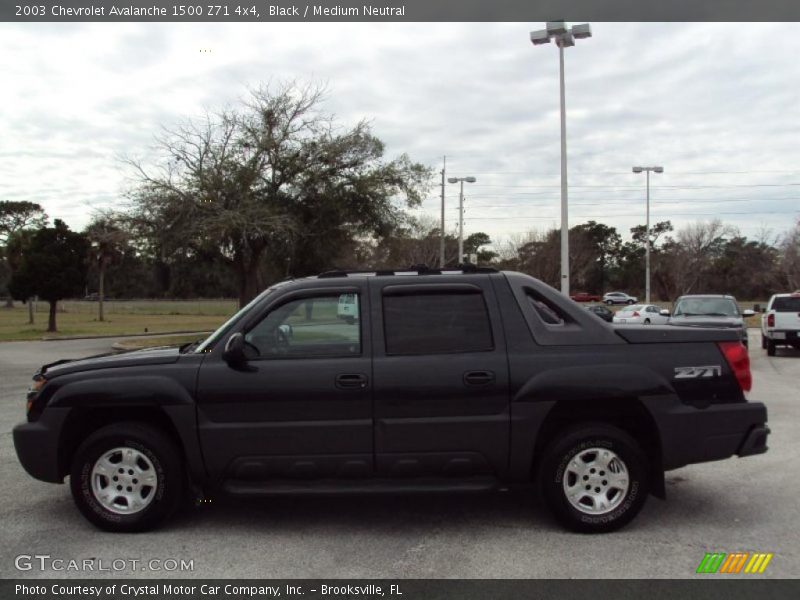 Black / Medium Neutral 2003 Chevrolet Avalanche 1500 Z71 4x4