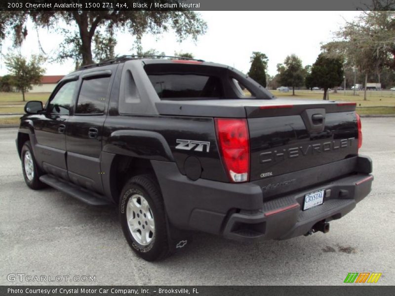 Black / Medium Neutral 2003 Chevrolet Avalanche 1500 Z71 4x4