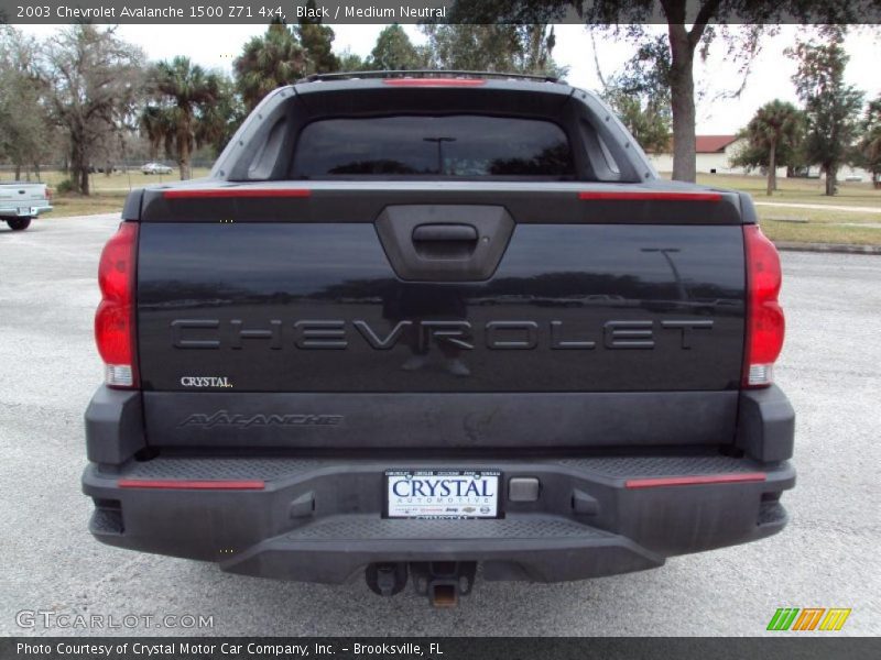 Black / Medium Neutral 2003 Chevrolet Avalanche 1500 Z71 4x4