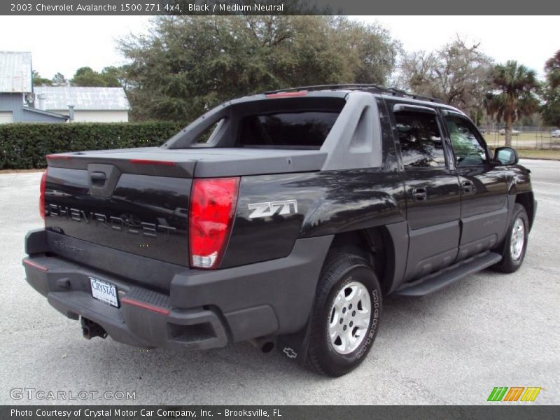 Black / Medium Neutral 2003 Chevrolet Avalanche 1500 Z71 4x4