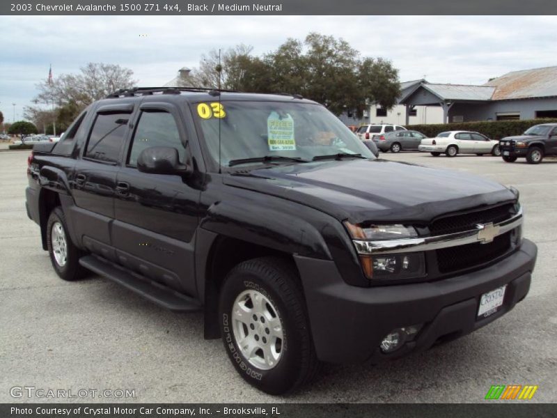 Black / Medium Neutral 2003 Chevrolet Avalanche 1500 Z71 4x4