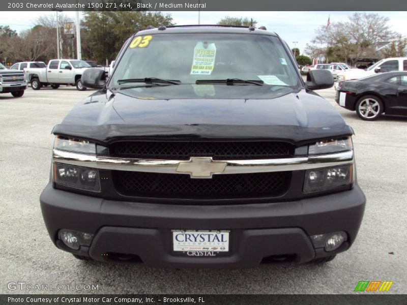 Black / Medium Neutral 2003 Chevrolet Avalanche 1500 Z71 4x4