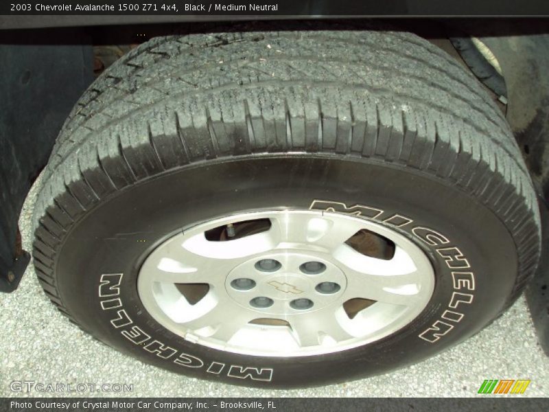 Black / Medium Neutral 2003 Chevrolet Avalanche 1500 Z71 4x4
