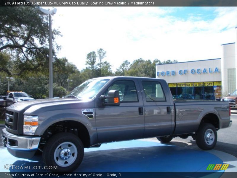 Sterling Grey Metallic / Medium Stone 2009 Ford F350 Super Duty XL Crew Cab Dually