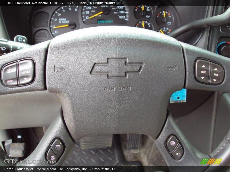 Black / Medium Neutral 2003 Chevrolet Avalanche 1500 Z71 4x4