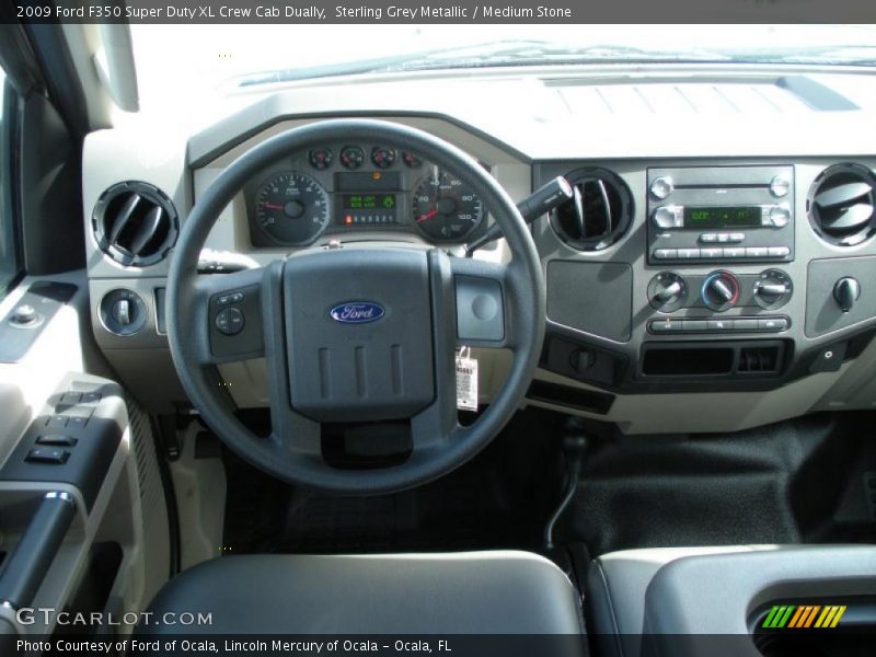 Sterling Grey Metallic / Medium Stone 2009 Ford F350 Super Duty XL Crew Cab Dually