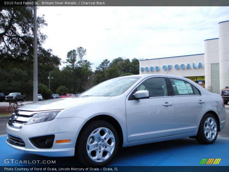 Brilliant Silver Metallic / Charcoal Black 2010 Ford Fusion SE