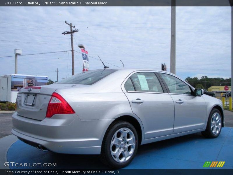 Brilliant Silver Metallic / Charcoal Black 2010 Ford Fusion SE
