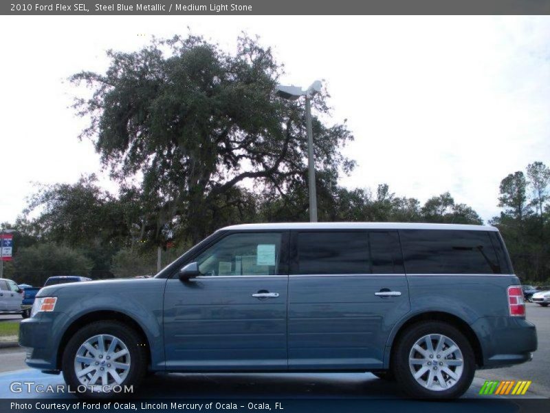 Steel Blue Metallic / Medium Light Stone 2010 Ford Flex SEL